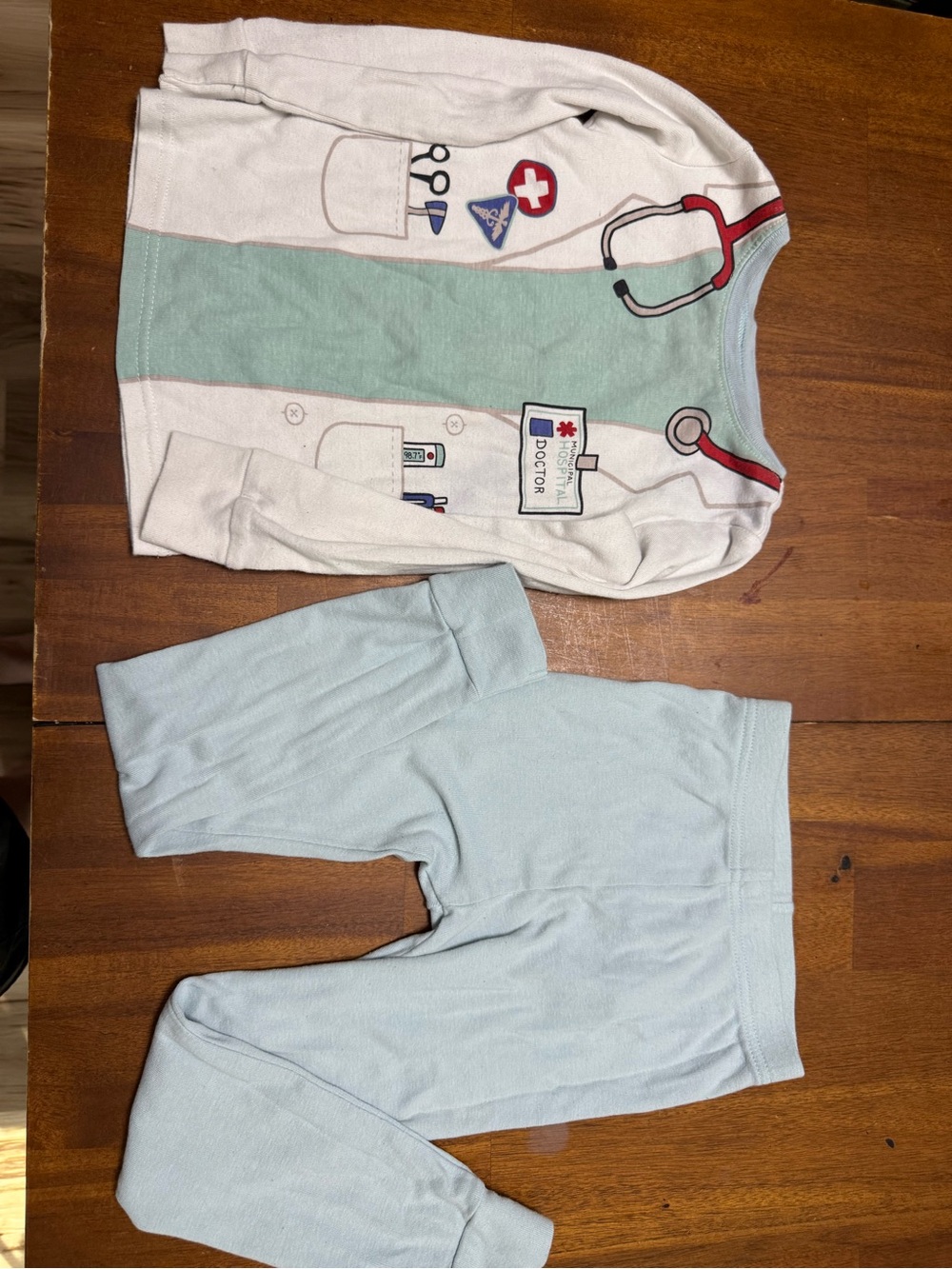 5t Kids Doctor Costume Pajama Set - Light Blue